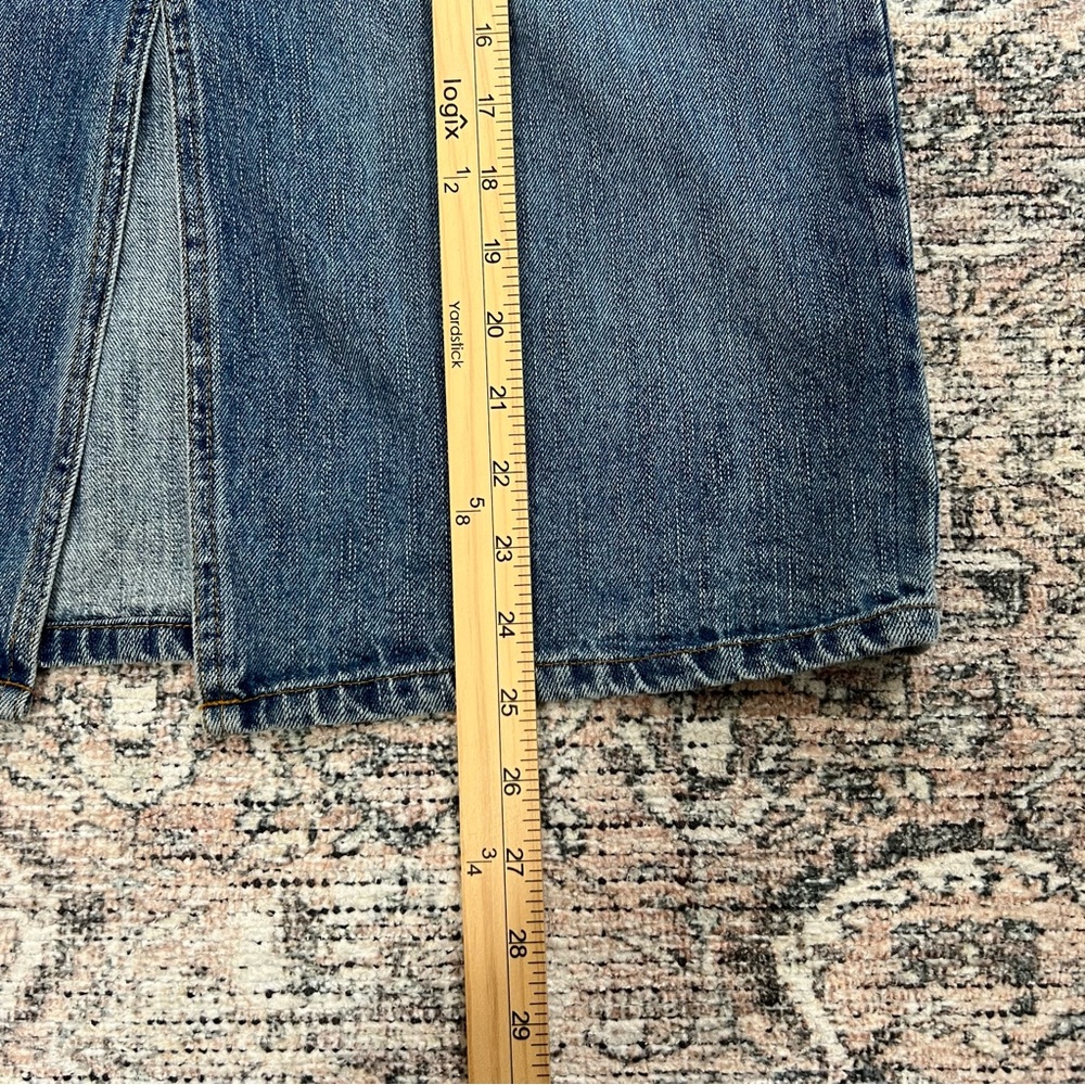Vintage Old Navy Jean Skirt Front Slit Women’s Size 4  Denim 100% Cotton - Picture 8 of 10